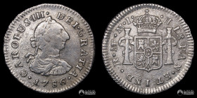 Peru, Lima. ½ Real. 1786 (Carlos III). IJ.