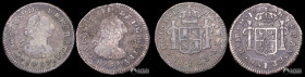 Peru, Lima. Pareja: ½ Real. 1787 (Carlos III).