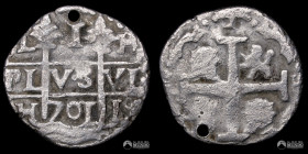 Peru, Lima. 1 Real. 1701 (Felipe V). H. Macuquina GALANO.
