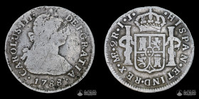 Peru, Lima. 2 Reales. 1788 (Carlos III).