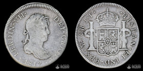 Peru, Lima. 2 Reales. 1817 (Fernando VII).