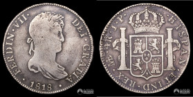 Peru, Lima. 4 Reales. 1818 (Fernando VII). JP.