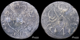 Venezuela, Caracas. ¼ de Real. 1817 (Fernando VII).