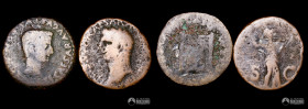 Imperio Romano. Pareja de Ases de cobre a catalogar. 14-42.