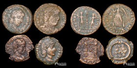 Imperio Romano. Lote de cuatro monedas de bronce a catalogar.