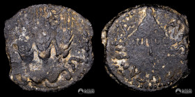 Reino de Judea (dinastia herodiana), Jerusalen. Pruta. 41-42 (Herodes Agripa I).