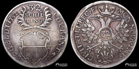 Alemania (Sacro Imperio), Lübeck. 32 Chelines. 1752. JJJ.