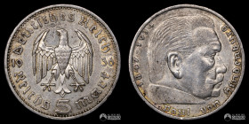 Alemania (Tercer Reich), Berlin. 5 Reichsmark. 1936.