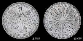 Alemania Occidental, Hamburgo. 10 Marcos. 1972. Juegos Olimpicos de Munich.