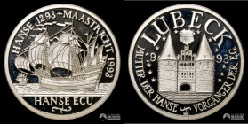 Alemamia, Munich. 1 ECU. 1993. Lübeck, madre de la Hansa.
