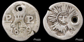Argentina (Confederacion), Cordoba. ¼ de Real. 1839. PP.