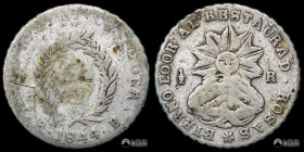 Argentina (Confederacion), La Rioja. ½ Real. 1844 (Juan Manuel de Rosas).