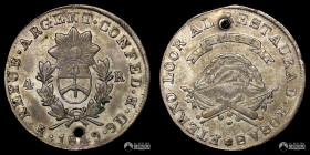 Argentina (Confederacion), La Rioja. 4 Reales. 1849. RB.