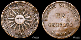 Argentina (Confederacion). 1 Centavo. 1854.