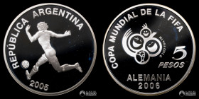 Argentina. 5 Pesos. 2005. Copa Mundial de la FIFA - Alemania 2006.