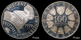 Austria, Viena. 100 Chelines. 1979. Festival y Palacio de Eventos de Bregenz.