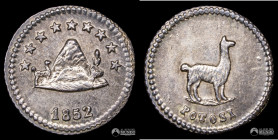 Bolivia, Potosi. ¼ de Sol. 1852.