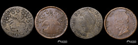 Bolivia, Potosi. Pareja: 4 Soles. 1855-1859. Nota: Falsos de epoca.