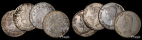Bolivia. Lote de cuatro: 4 Soles. 1856-1859.