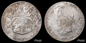 Bolivia, Potosi. 8 Soles. 1862. FP.