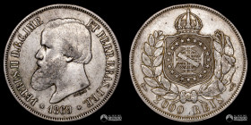 Brasil, Rio de Janeiro. 2.000 Reis. 1869 (Pedro II).