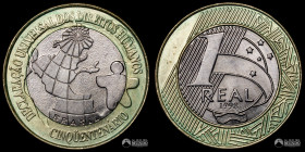 Brasil, Rio de Janeiro. 1 Real. 1998. Declaracion de los Derechos Humanos.