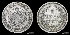 Bulgaria. 2 Levas. 1882 (Alejandro I).