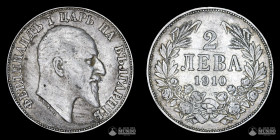 Bulgaria. 2 Levas. 1910 (Fernando I).