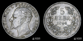 Bulgaria. 5 Levas. 1894 (Fernando I).