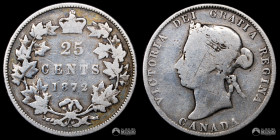 Canada. 25 Centavos. 1872 (Victoria).