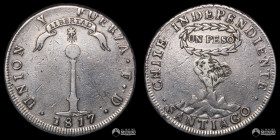Chile, Santiago. 1 Peso "Independiente". 1817. FD.