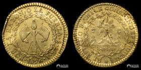 Chile, Santiago. 2 Escudos "Independiente". 1826. I. Oro.