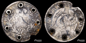 Chile, Santiago. ½ Real "Rompecadenas". 1838. IJ.