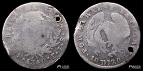 Chile, Santiago. ½ Real "Rompecadenas". 1840. IJ.