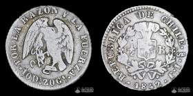 Chile, Santiago. ½ Real "Rompecadenas". 1842.