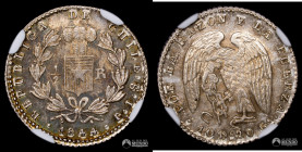 Chile, Santiago. ½ Real "Rompecadenas". 1844. IJ. NGC MS64.