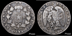 Chile, Santiago. ½ Real "Rompecadenas". 1844. IJ.