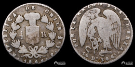 Chile, Santiago. ½ Real "Rompecadenas". 1845. IJ.