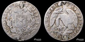 Chile, Santiago. 1 Real "Rompecadenas". 1840. IJ.