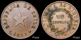 Chile. 1 Centavo. 1851.