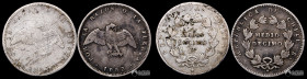 Chile, Santiago. Pareja: ½ Decimo "Paloma". 1853.