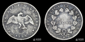 Chile, Santiago. ½ Decimo "Paloma". 1855.