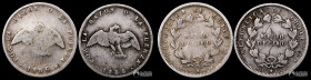 Chile, Santiago. Pareja: ½ Decimo "Paloma". 1856.