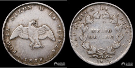 Chile, Santiago. ½ Decimo "Paloma". 1858.