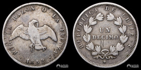 Chile, Santiago. 1 Decimo "Paloma". 1852.