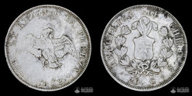 Chile, Santiago. 20 Centavos "Paloma". 1852.