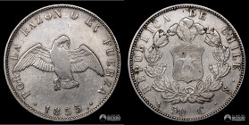 Chile, Santiago. 50 Centavos "Paloma". 1855.