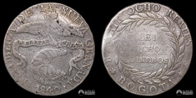 Colombia (Nueva Granada), Bogota. 8 Reales. 1839. RS.
