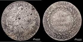 Colombia (Nueva Granada), Bogota. 8 Reales. 1845. RS.