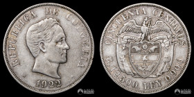 Colombia. 50 Centavos. 1922.